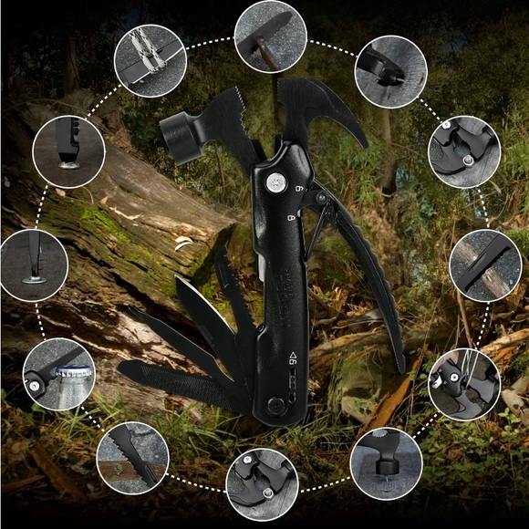 Hyper Tough 12-in-1 Hammer Multi Tool, Model 42865 Pocket tool New - Picture 8 of 10